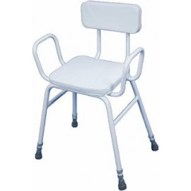 Shower stool padded/backrest